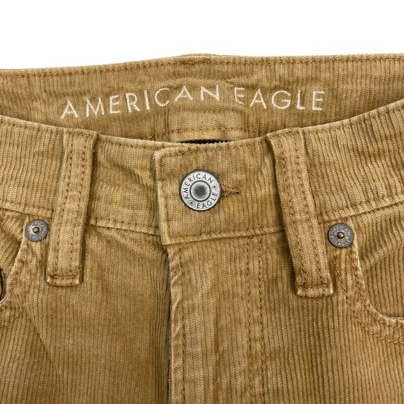 AMERICAN EAGLE Mom Straight Corduroy Pant Sz 000 Tan - Picture 5 of 8